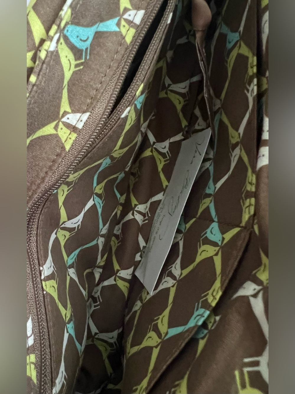 Vera Bradley Knot Just A Clutch Shoulder Bag Sittin’ in a Tree Retired NWOT - Picture 6 of 7